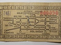 Tramvajska karta oko 1950. godine